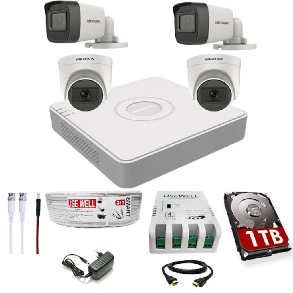 Hikvision 04 CAMERA SET with installation